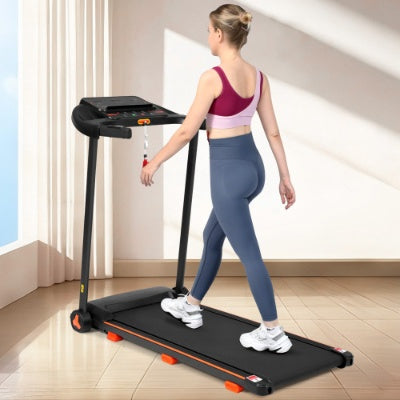 NEW Treadmills For Home, 2.5HP Quiet Folding Treadmill With Heart Rate Sensor, 300lbs Weight Capacity, 7.5MPH, Incline Treadmill With USB Charge Station Bluetooth Speaker, 6 Shock-Absorbing