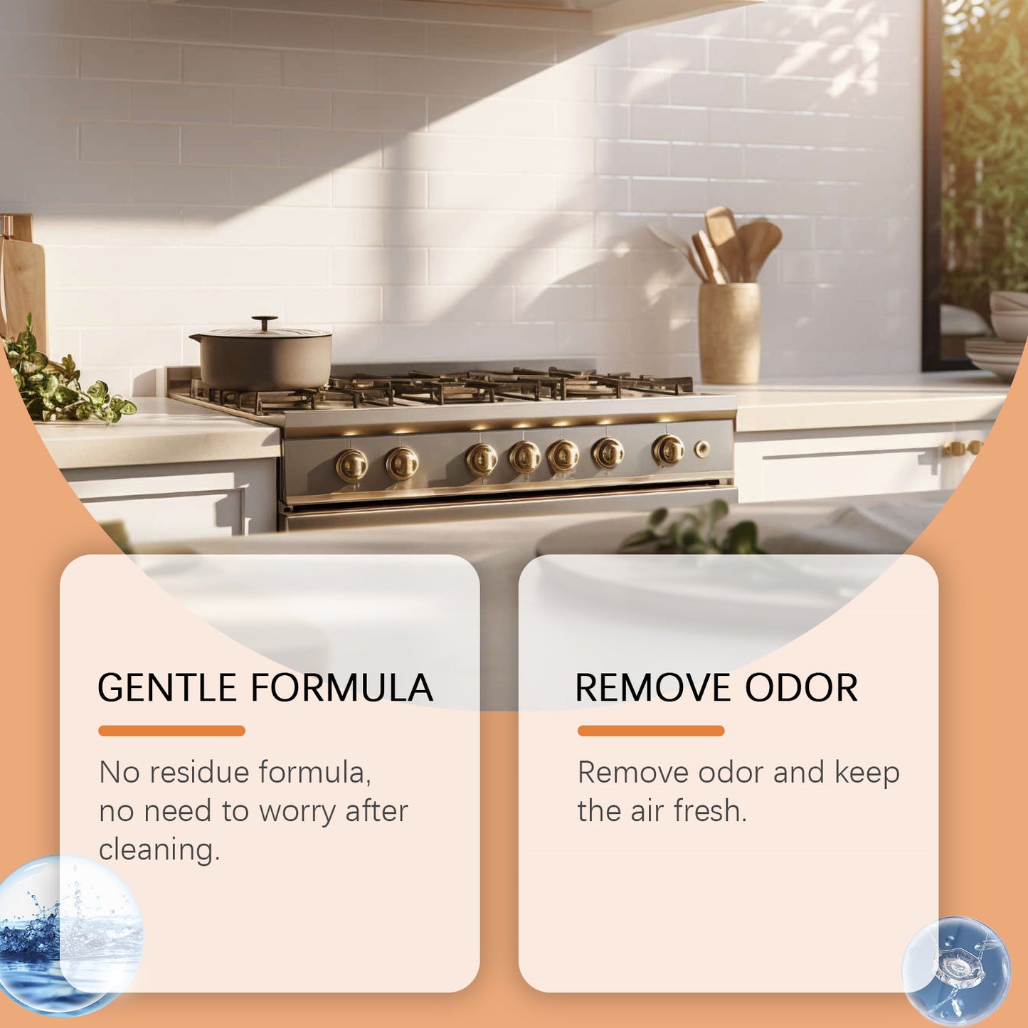 Kitchen Heavy Oil Stain Foamed Cleaner Removing Heavy Oil Stain Cleaner