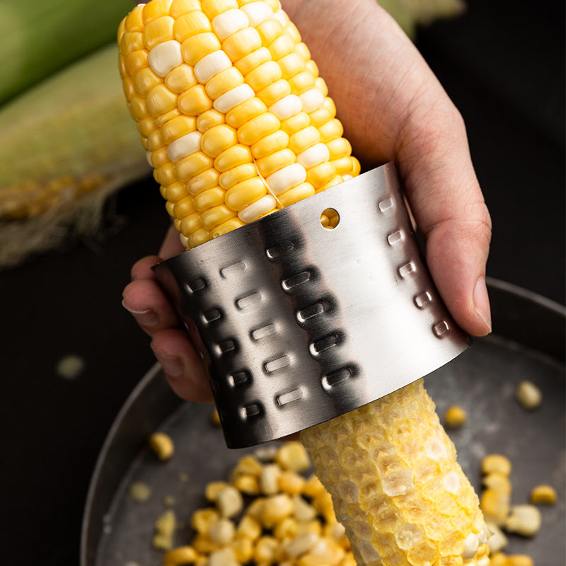 Stainless Steel Corn Planer Thresher Household Kitchen Rotary Corn Grain Peeler