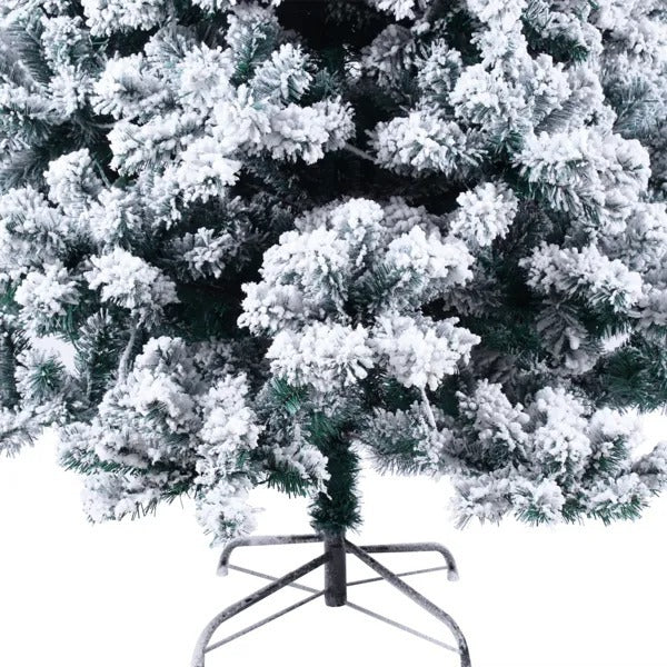6ft Flocking Tied Light 1202 Branches Christmas Tree