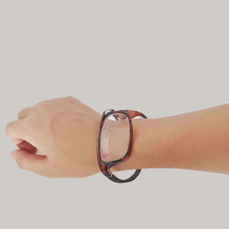 High Quality Slap On Wrist Folding Reading Glasses Wrist Watch Glasses Magnet hanging neck to Carry Presbyopia Glasses 1.5 2.5