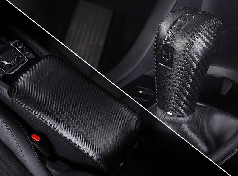 Central Gear Cover, Real Cowhide Gear, Interior Modification, Hand-Stitched Gear Cover