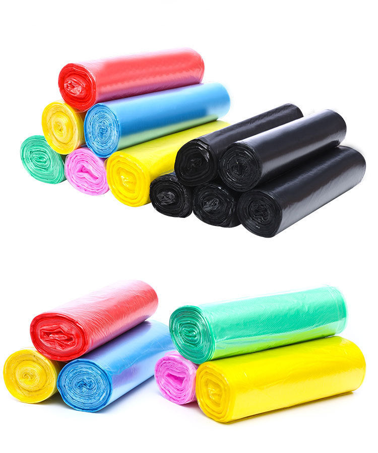 Household Garbage Bags Household Thickened Large Black Flat Mouth Garbage Bags Wholesale Disposable Plastic Bags Kitchen