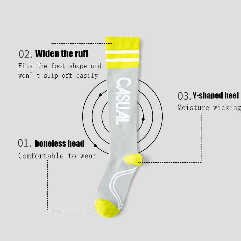 Women Compression Stockings High Long Tube Tide Socks Running Compression Stockings Riding Socks Outdoor Elastic Socks