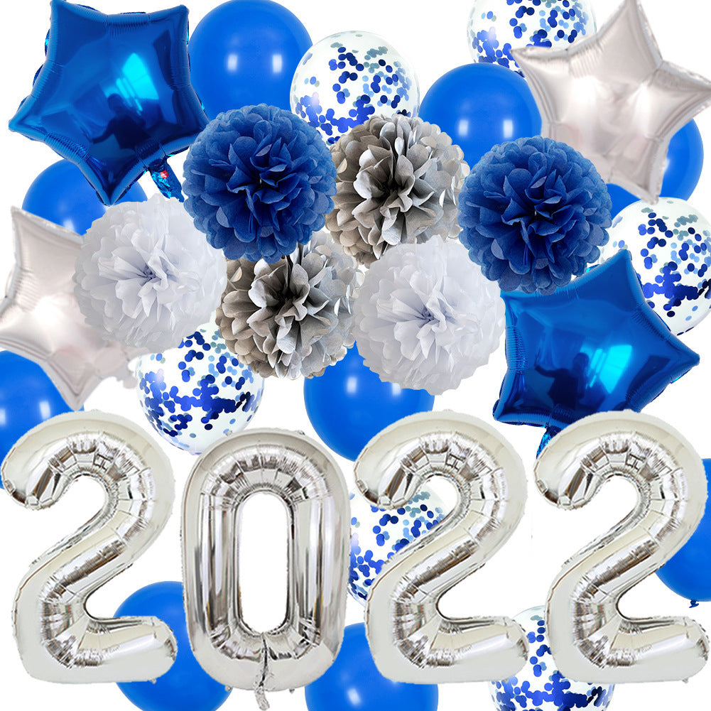 New Year Party Balloons New Year Decoration Balloon Set