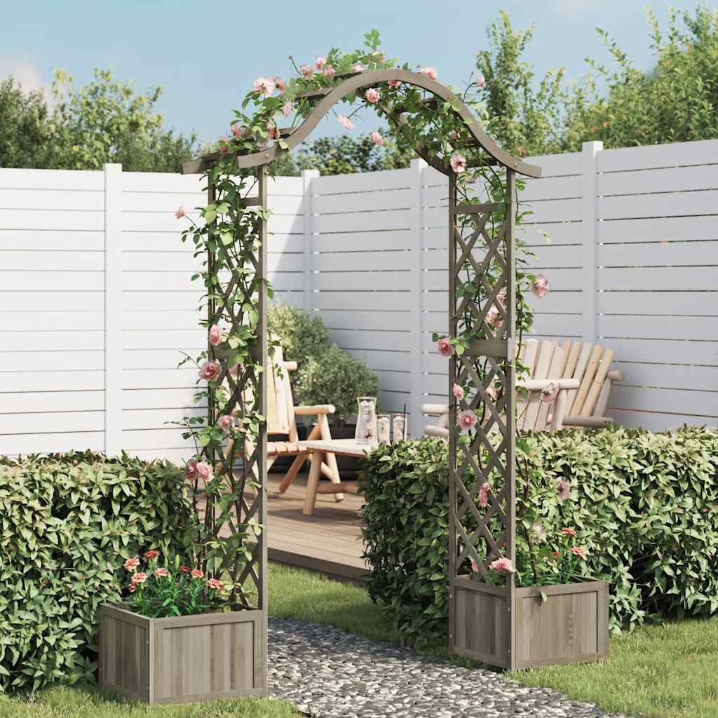 Garden Pergola with Flower Box, Solid Fir Wood, Garden Pergola