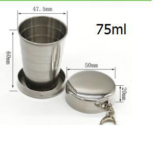 Stainless steel telescopic cup folding cup