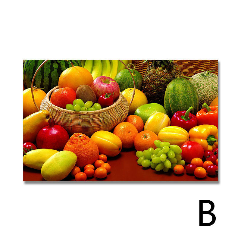 Cereal Spice Pepper Spoon Canvas Painting Kitchen Decoration Poster