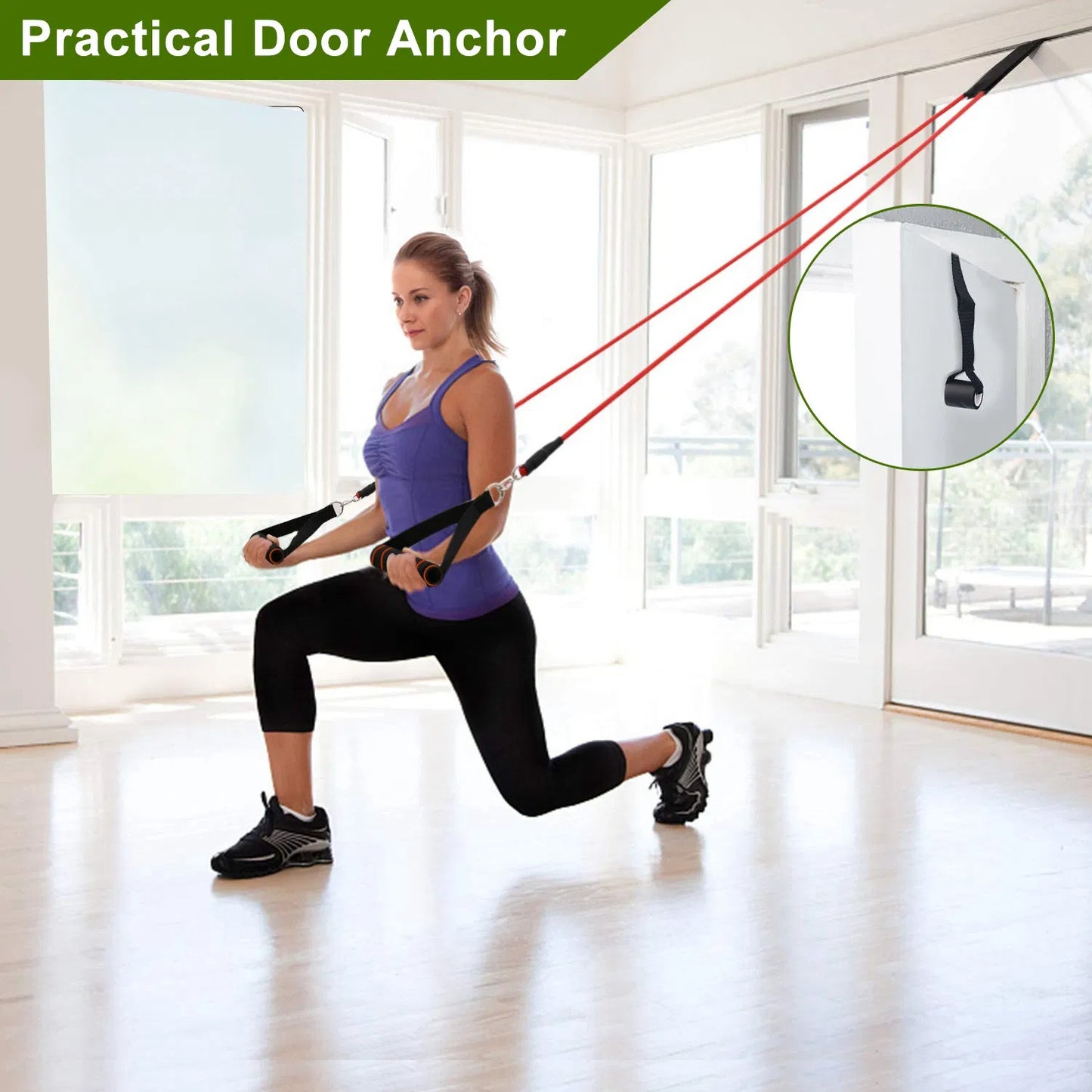 11Pcs Resistance Bands Set Fitness Workout Tubes Exercise Tube Bands
