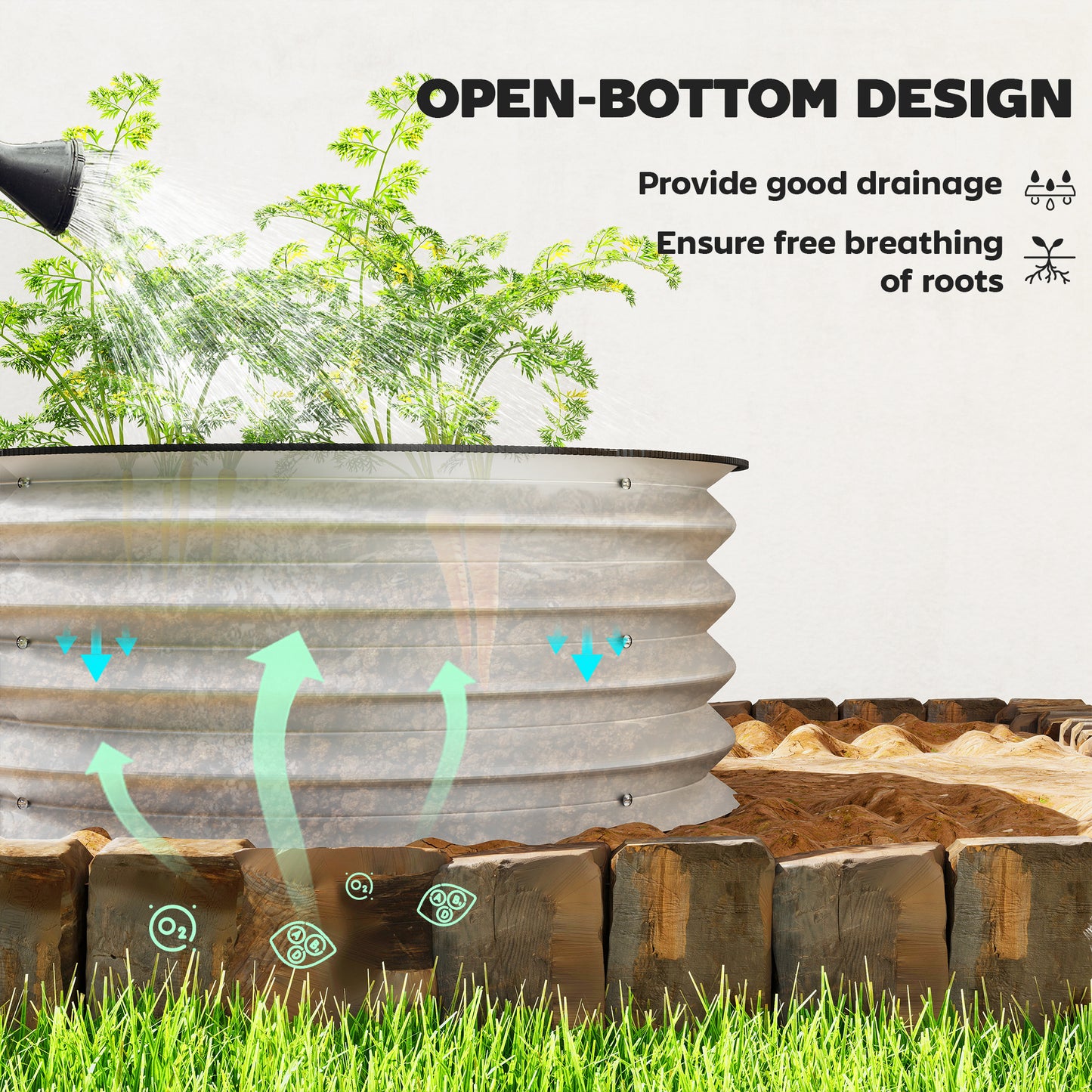 Set of 2 Raised Garden Bed