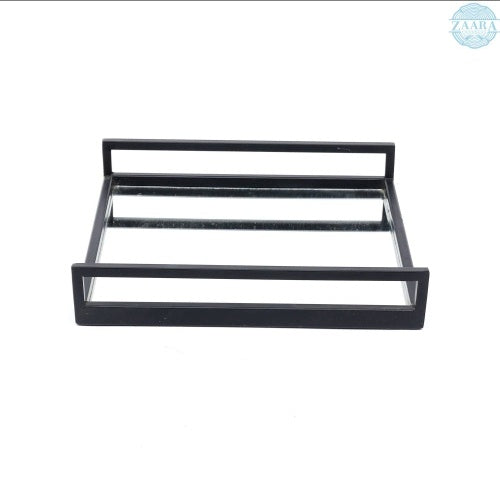 Handcrafted Glass With Metal Frame Serving Tray