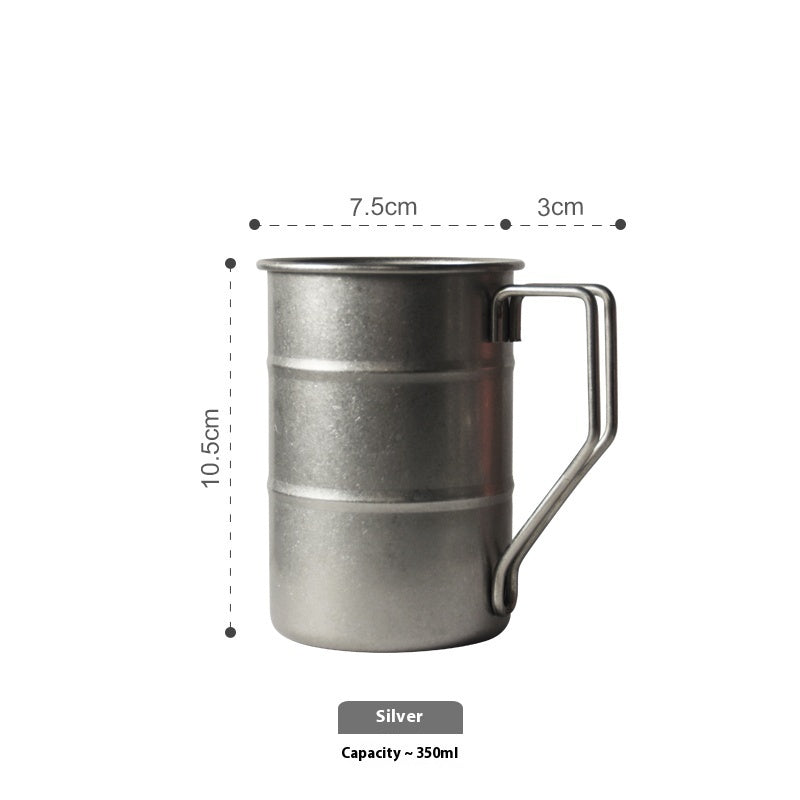 Distressed Camping Mug Outdoor Stainless Steel Coffee Cup