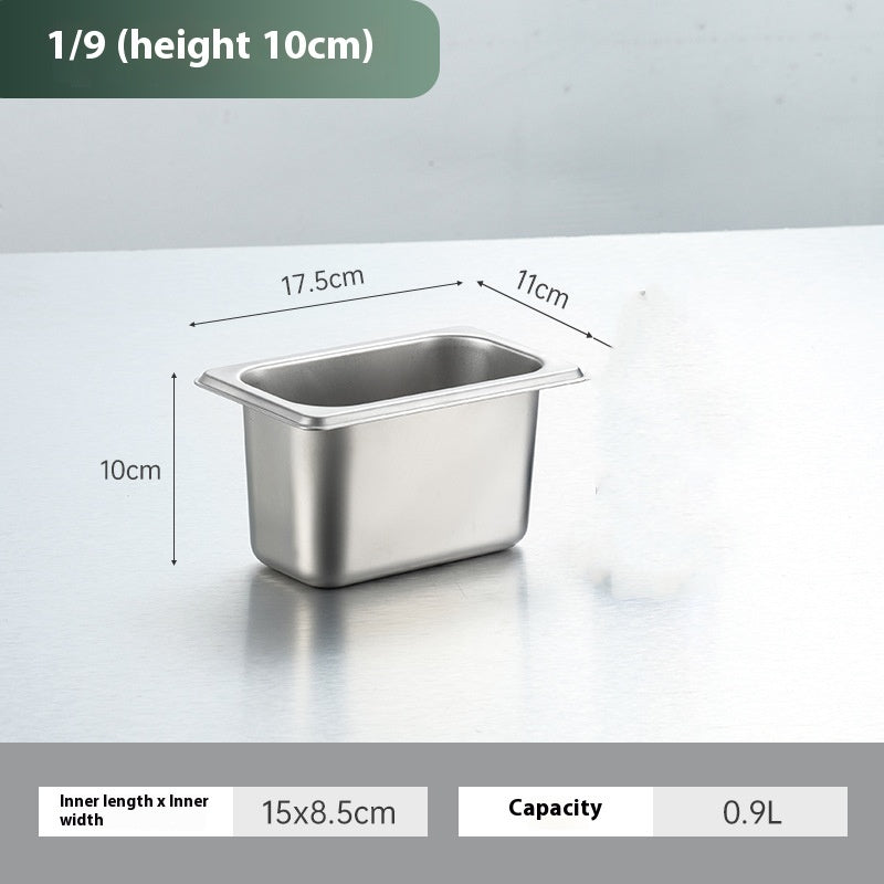 Stainless Steel Gastronorm Pan Buffet Basin Rectangular Kitchen Sink With Lid