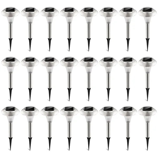 24Packs Solar Garden Lights Outdoor IP44 Waterproof Solar Pathway Lights Color Changing Landscape Lamps