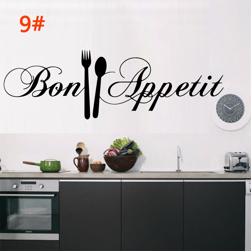 Kitchen Decoration Restaurant Window Glass Decals