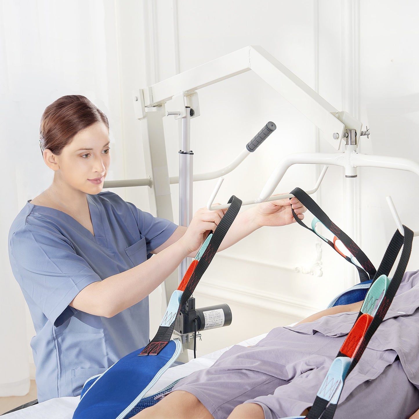 VEVOR Full Body Patient Lift Sling With Commode Opening Medical Aid Sling L-Size,147 X 105cm, 600LBS