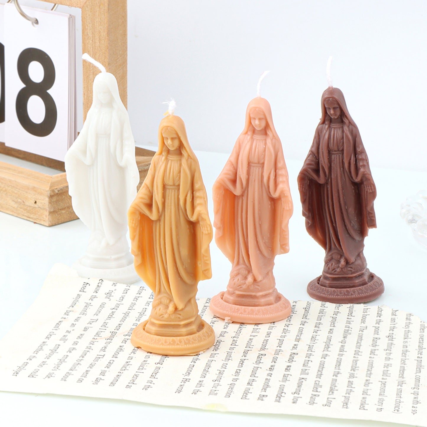 Open Hands Maria Candle Mold Diy Three-dimensional Stall Hand Virgin Candle