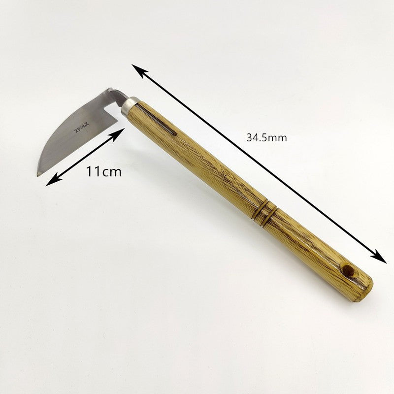 Stainless Steel Bent Handlebar Sickle Agricultural Mower Gardening Tools