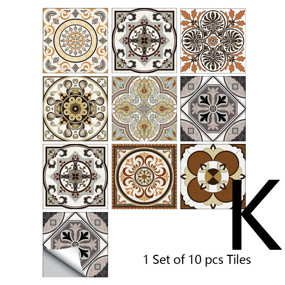 European Style Matte Matte Film Tile Stickers Kitchen Bathroom Decoration Wall Stickers