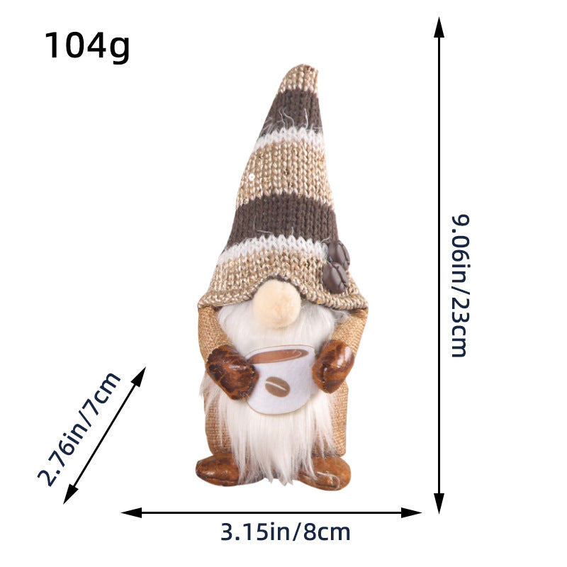 Coffee Rudolf Faceless Doll Doll