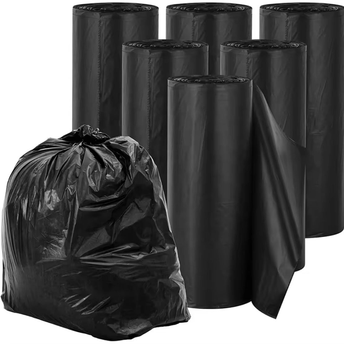 120 35 Gallon Lightweight Stretchable Garbage Bags - Star Sealed Bottom, Black Plastic Lining, Not Available On Weekends, Banned From Amazon