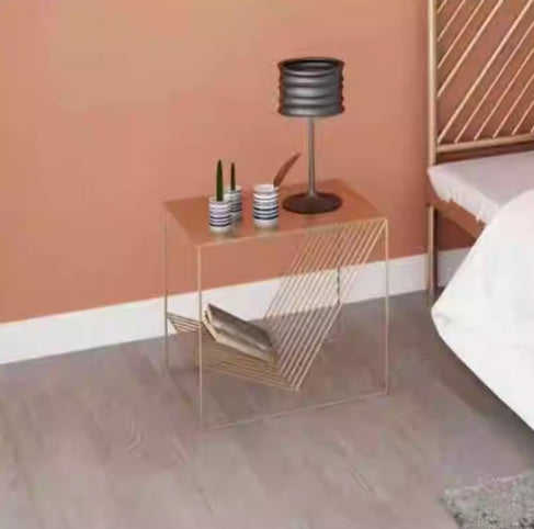 Minimalist Iron Art Sofa Side Table Corner Bedside Table