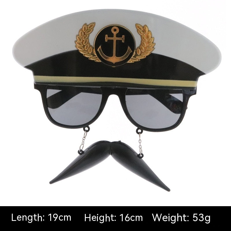 Halloween Glasses Beard Ball Party Funny Props Skull Pirate Navy Ghost Festival Dance Party Decoration