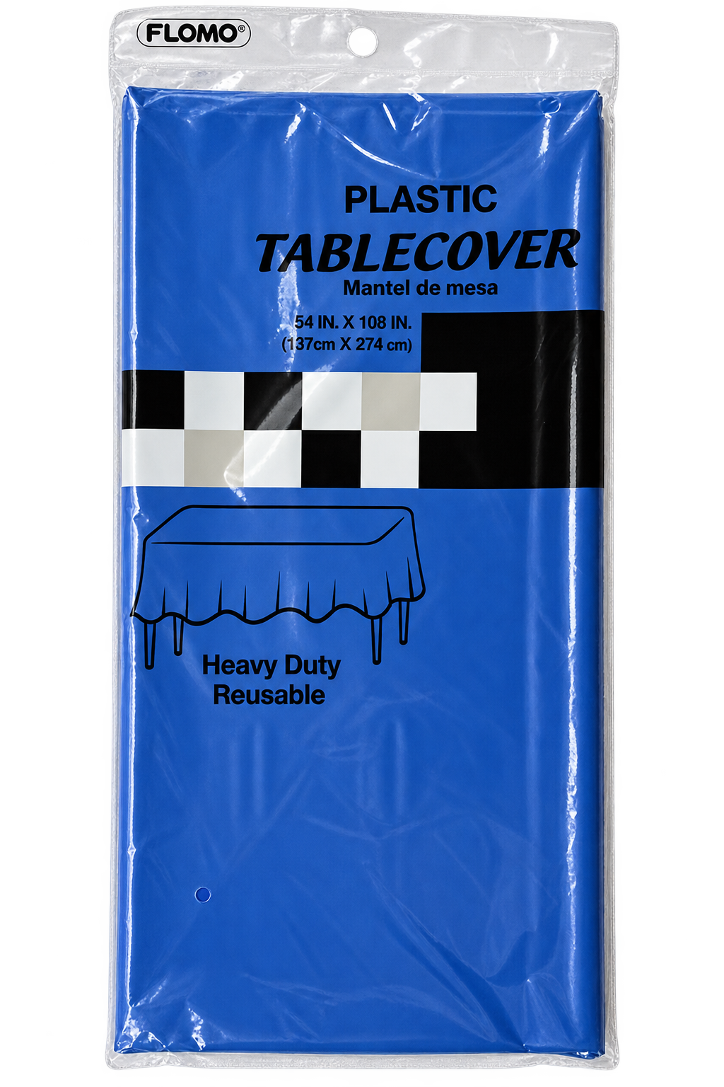 6-Piece Waterproof Plastic Table Cover, 54 × 108 Inches