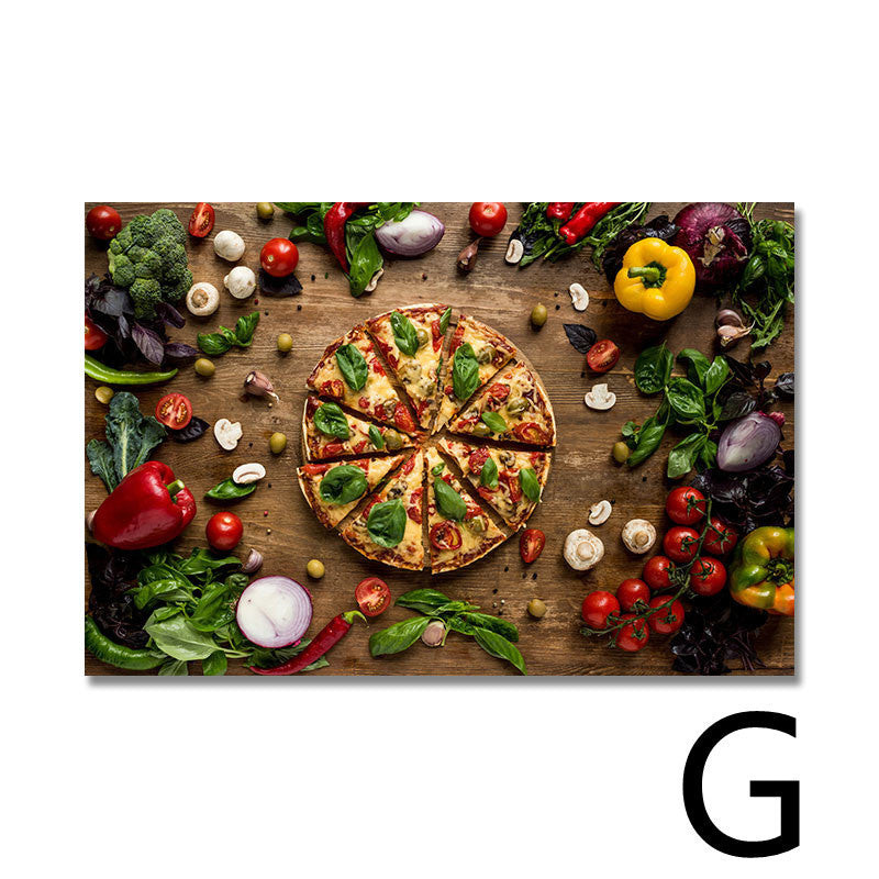 Cereal Spice Pepper Spoon Canvas Painting Kitchen Decoration Poster