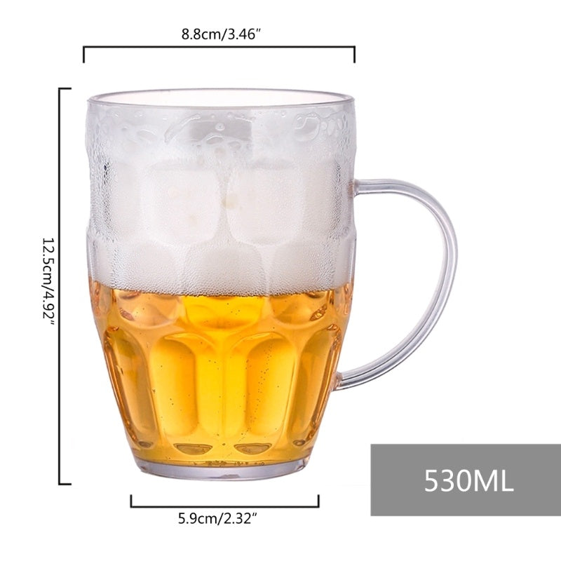 Household Large-capacity Acrylic Drop-proof Beer Mug With Handle