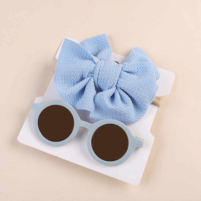 Children's Summer Sunglasses Two-piece Set