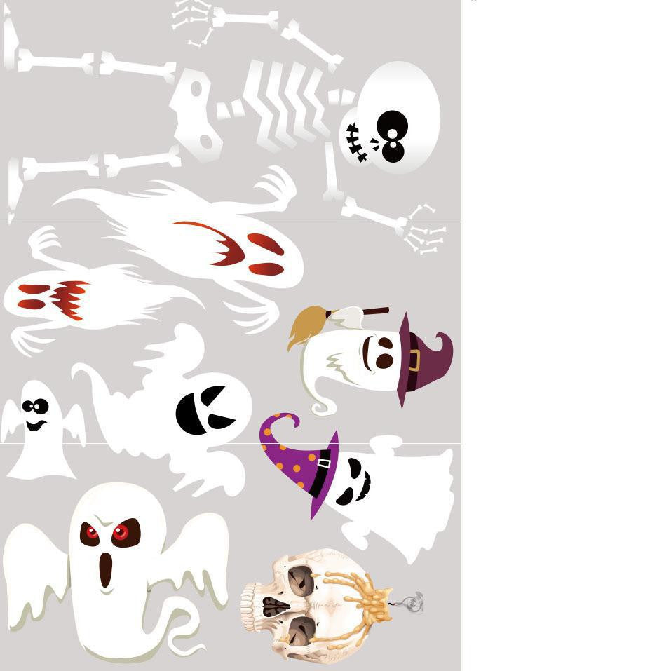 Halloween Scene Decoration Window Glass Door Stickers