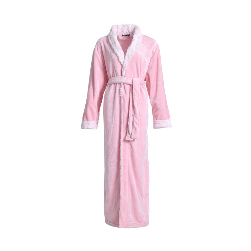 New Couple Extended Flannel Bathrobe