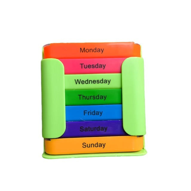 Convenient 28-compartment Drawer Medicine Box, Square, 7-day Medication Organizer, 28-compartment Medicine Box, Portable Weekly Medicine Box