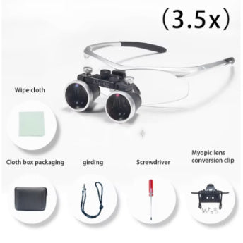 Beauty Dental Magnifying Glass Glasses Magnifying Glass Experimental Operation 35 Times Surgical Examination Magnifying Frame Medical