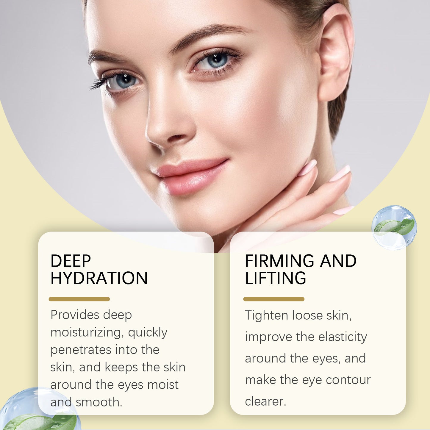 EELHOE Gold Firming Eye Mask Lightens Fine Lines, Dark Circles, Moisturizes And Moisturizes, And Firms The Skin Around The Eyes