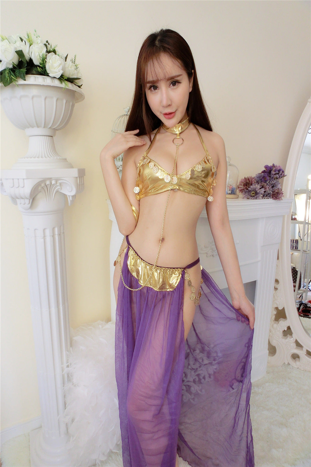 Indian Arab Belly Dance Game Uniform Stage Costume
