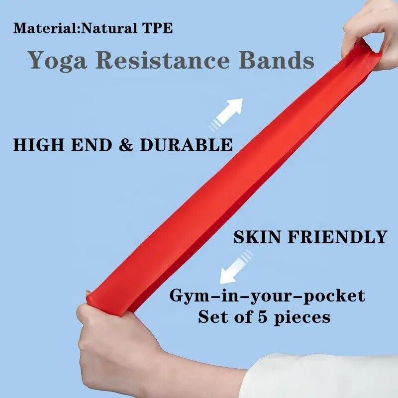 5 Piece Fitness Band Resistance Bands DE
