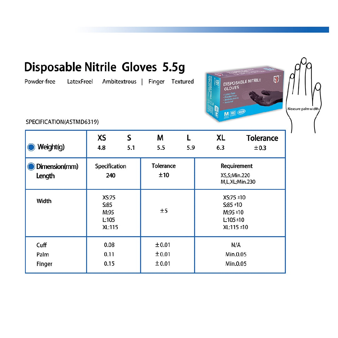 Ultra Thick Ding Qing Gloves GP63 Black
