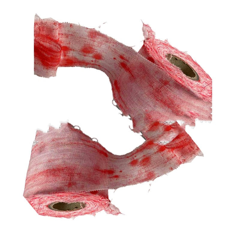 Halloween Blood Cloth Strip Bandage Isolation Belt Decoration Props