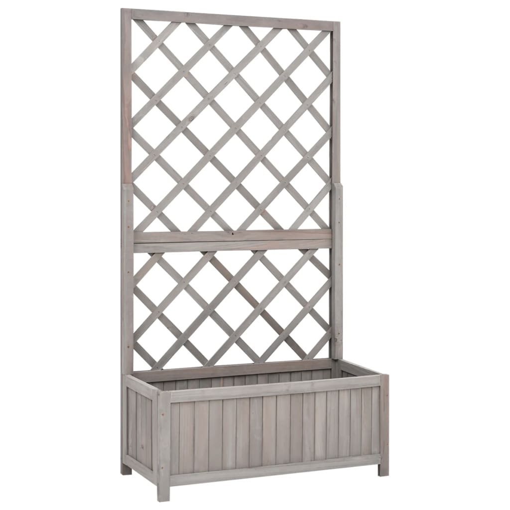 Garden Trellis with Flower Box 70x Fir Wood Garden Trellis