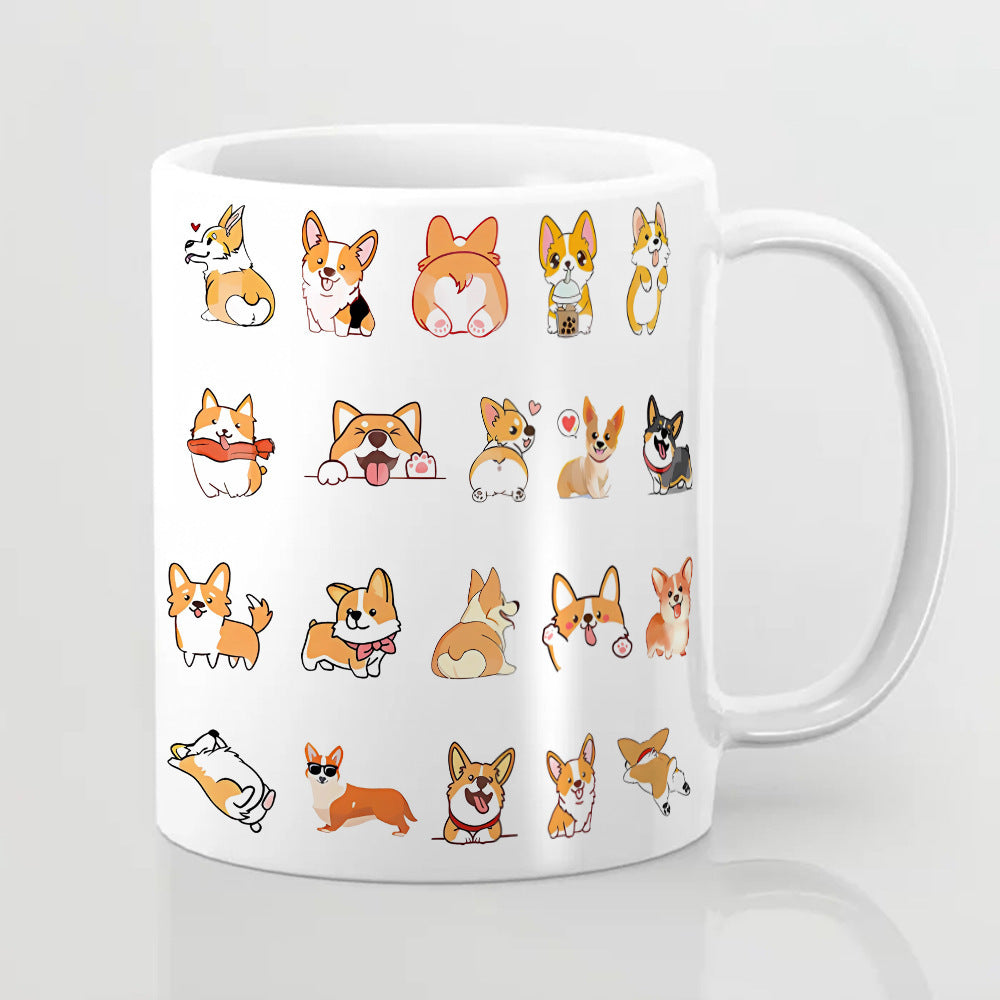 Corgi Ceramic Mug Office Home Coffee Cup