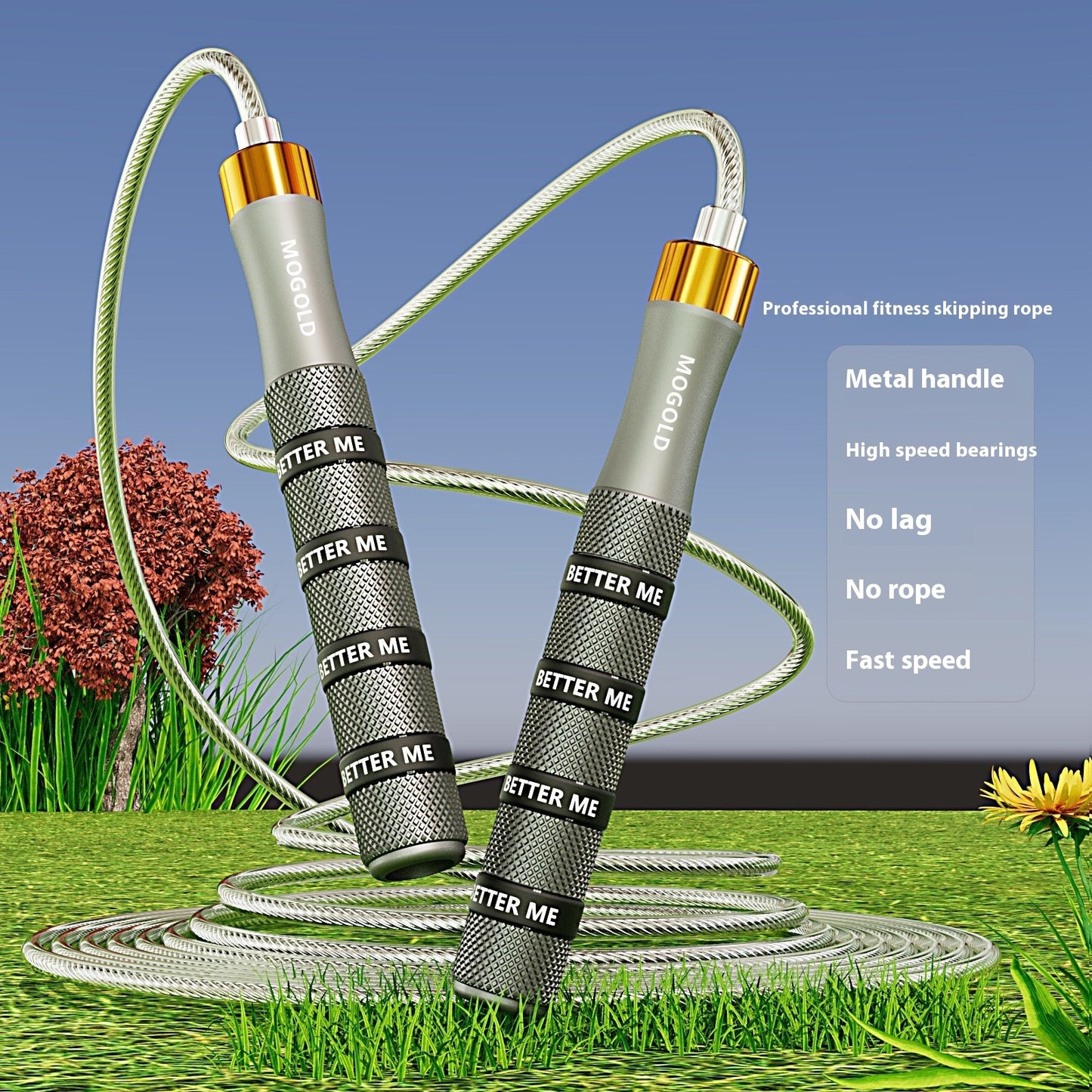 Racing Fitness Sports Training Color Ring Buckle Skipping Rope