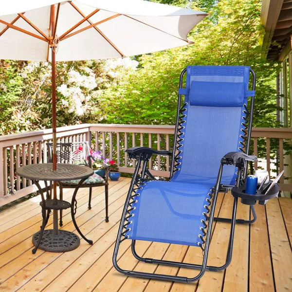 Zero Gravity Chair Cup Holder Clip On Side Tray W Beverage Can Mobile Devices Slots