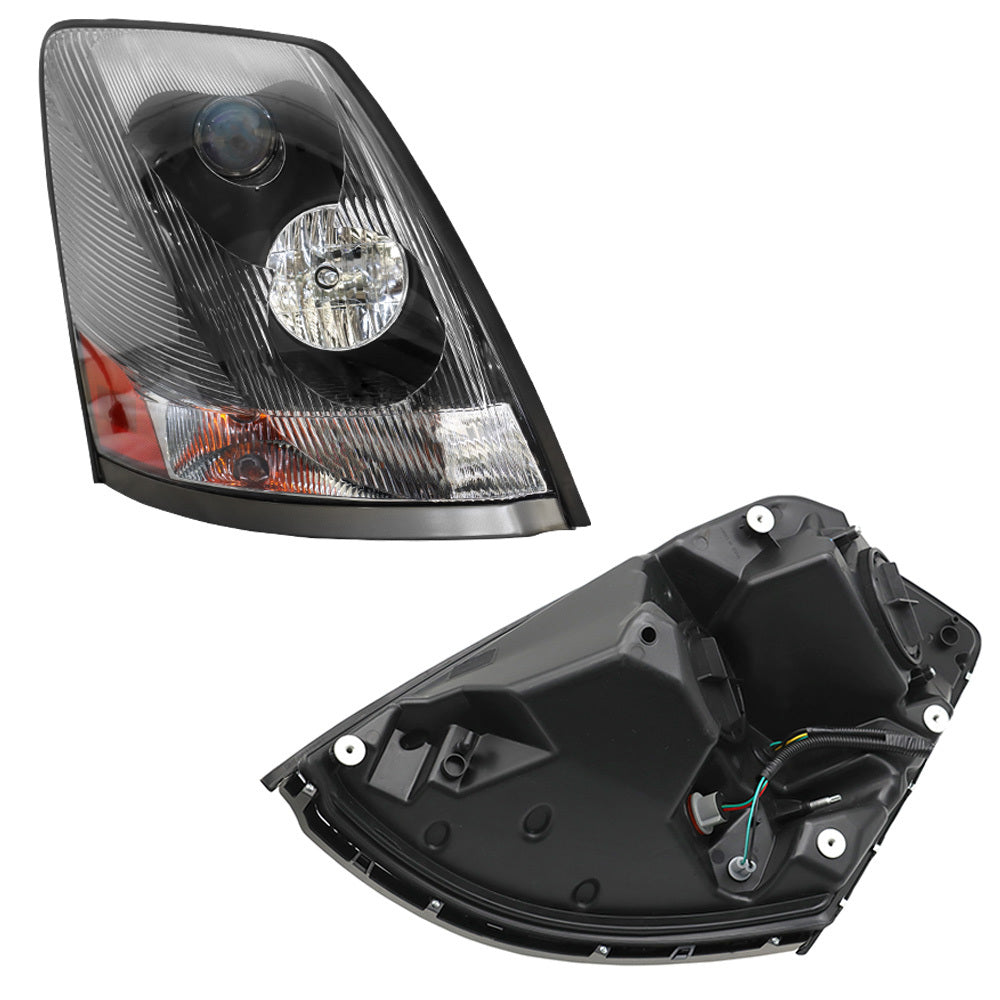 Headlight Assembly Fit For Volvo VNL,VNM Black With Turn Signal Pair