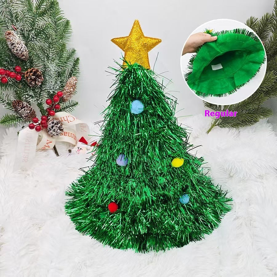 Christmas Tree Hat Decoration Photo Carnival Party Performance Festival Props