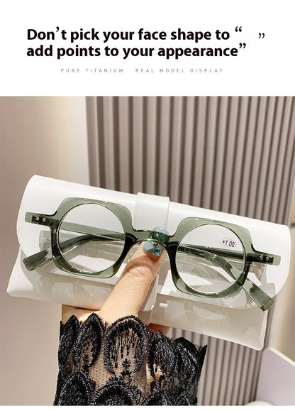 Anti-blue Light Retro Frame Presbyopic Glasses Men Old Reading Glasses