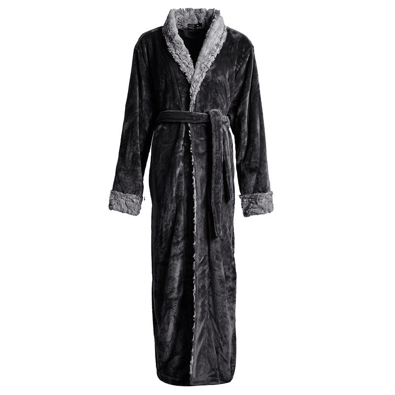 New Couple Extended Flannel Bathrobe