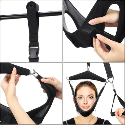 Portable Breathable Stretch Neck Correction Health Care Protective Gear Household Hanging Cervical Traction Device