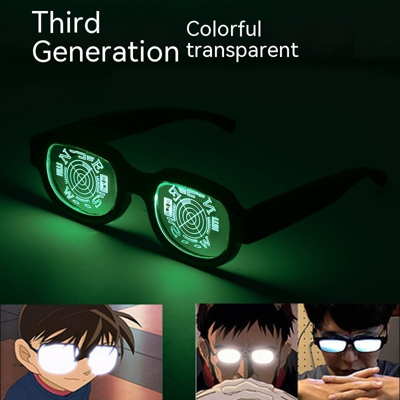 New LED Goggles Luminous Glasses Eccentric Personality Ball Performance Glasses